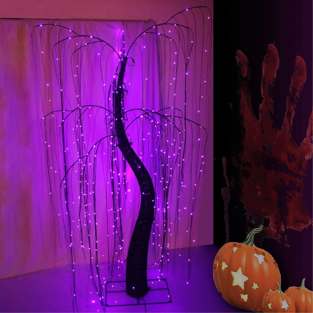 Lighted Willow Tree Halloween Decoration Outdoor